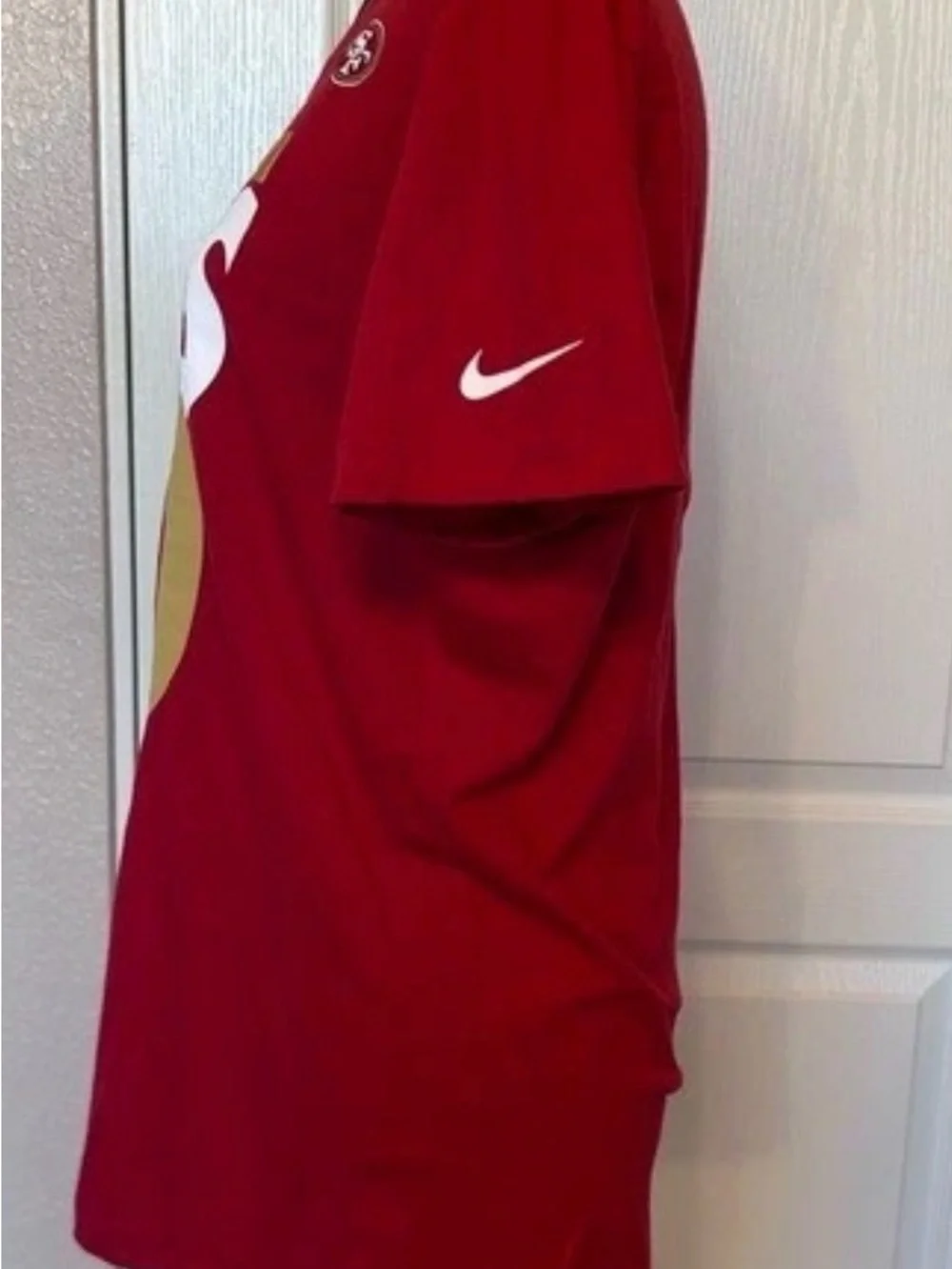 Nike Red Short-Sleeve Graphic 49er Tee with Gold Accents Medium